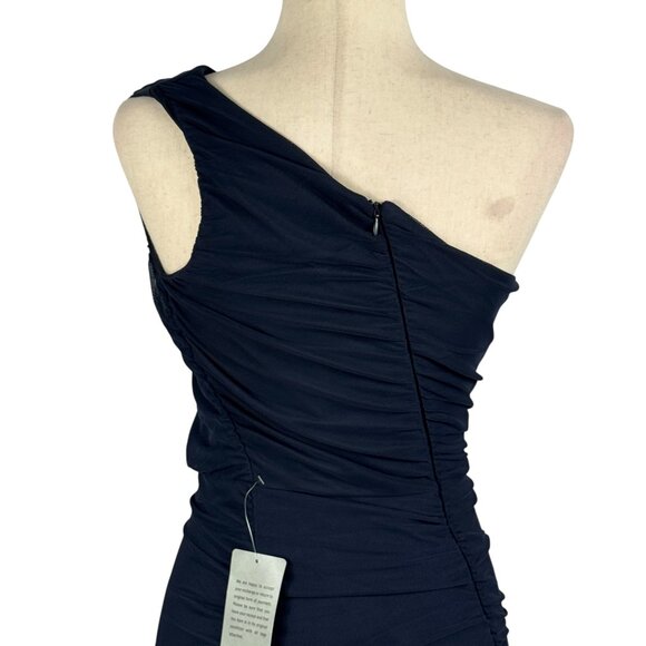 NWT LOVE X DESIGN One-Shoulder Mesh Body Con Dress Size Medium - Picture 10 of 16